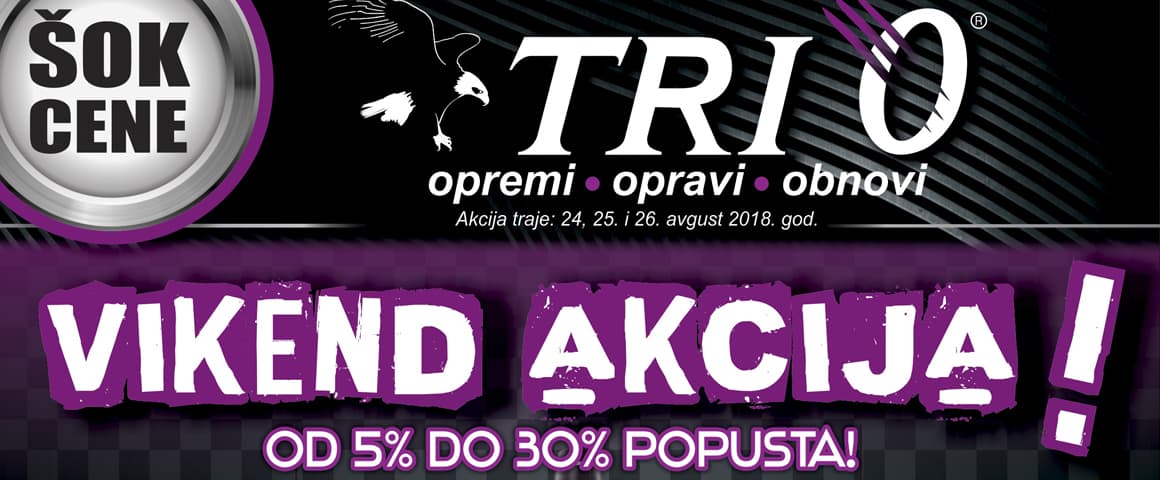 Tri O vikend akcija