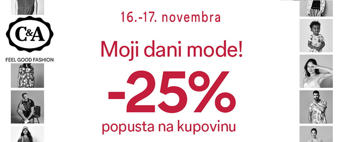 C&A akcija 16. i 17. novembar shopping centar Karaburma